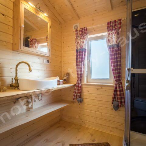 wooden house bathroom