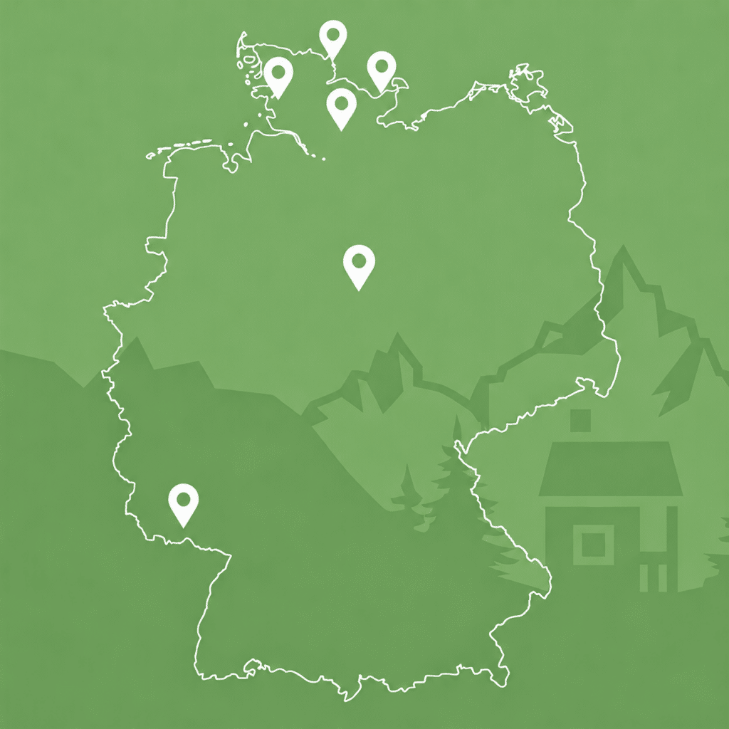 Deutschlandkarte Standorte Grundstücke
