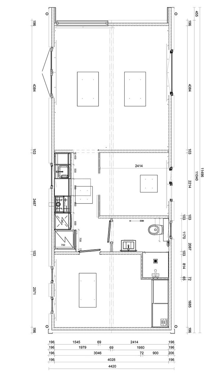 Grundriss Chalet Belgien