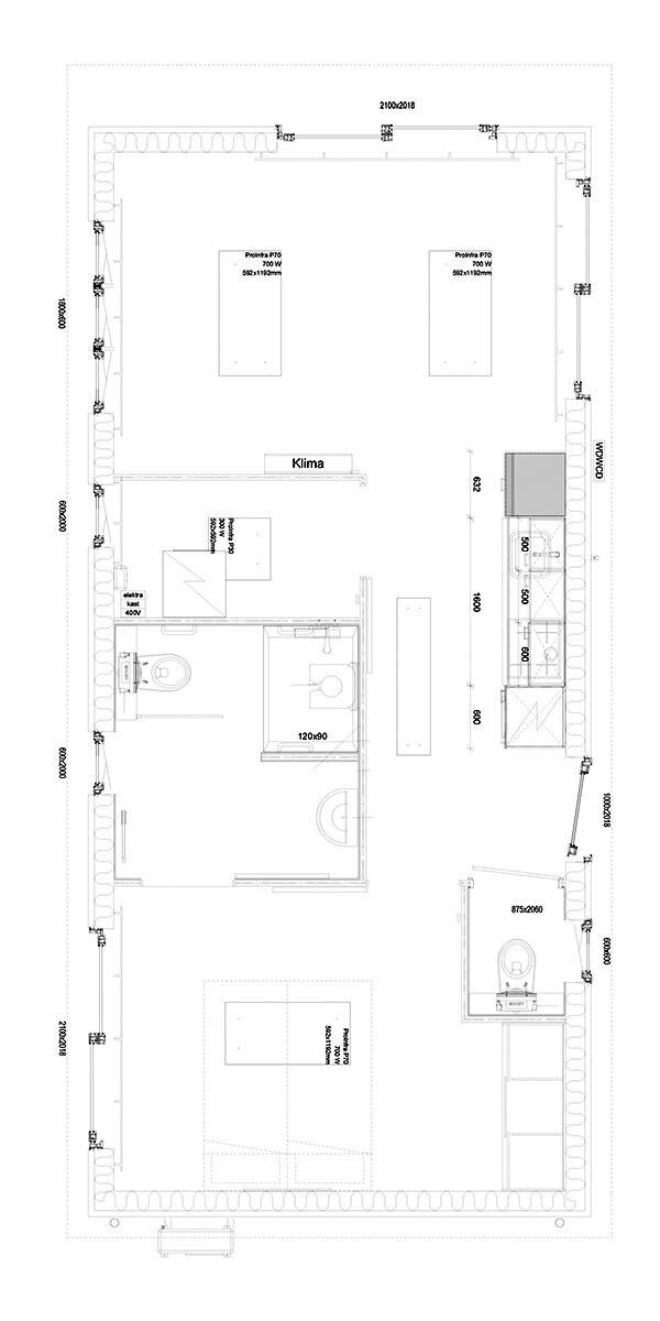 Grundriss Chalet Südtirol barrierearm