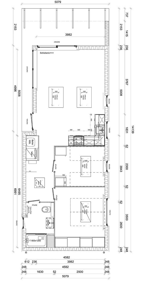 Grundriss Chalet Südtirol